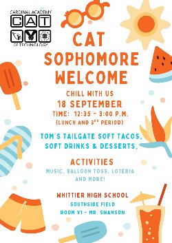CAT Sophomore Welcome!